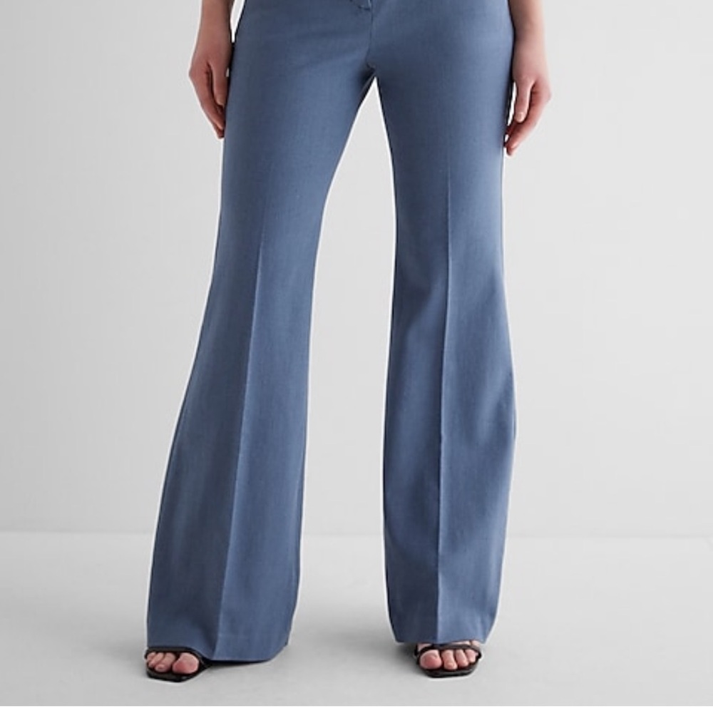Express Blue Flare Wide Leg Jeans